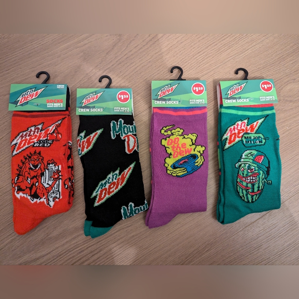 NWT Mountain dew socks bundle
